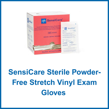 SensiCare Sterile Powder-Free Stretch Vinyl Exam Gloves