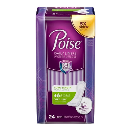 Poise® Daily Liners Light Absorbency, Long
