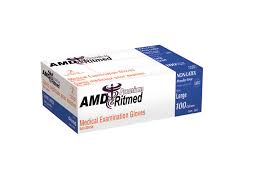 AMD Ritmed Vinyl Examination Gloves, Powder-free